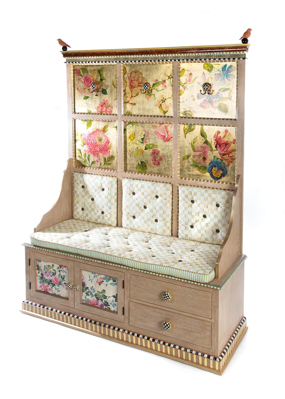 MacKenzie Childs Botanical Bench Bergdorf Goodman