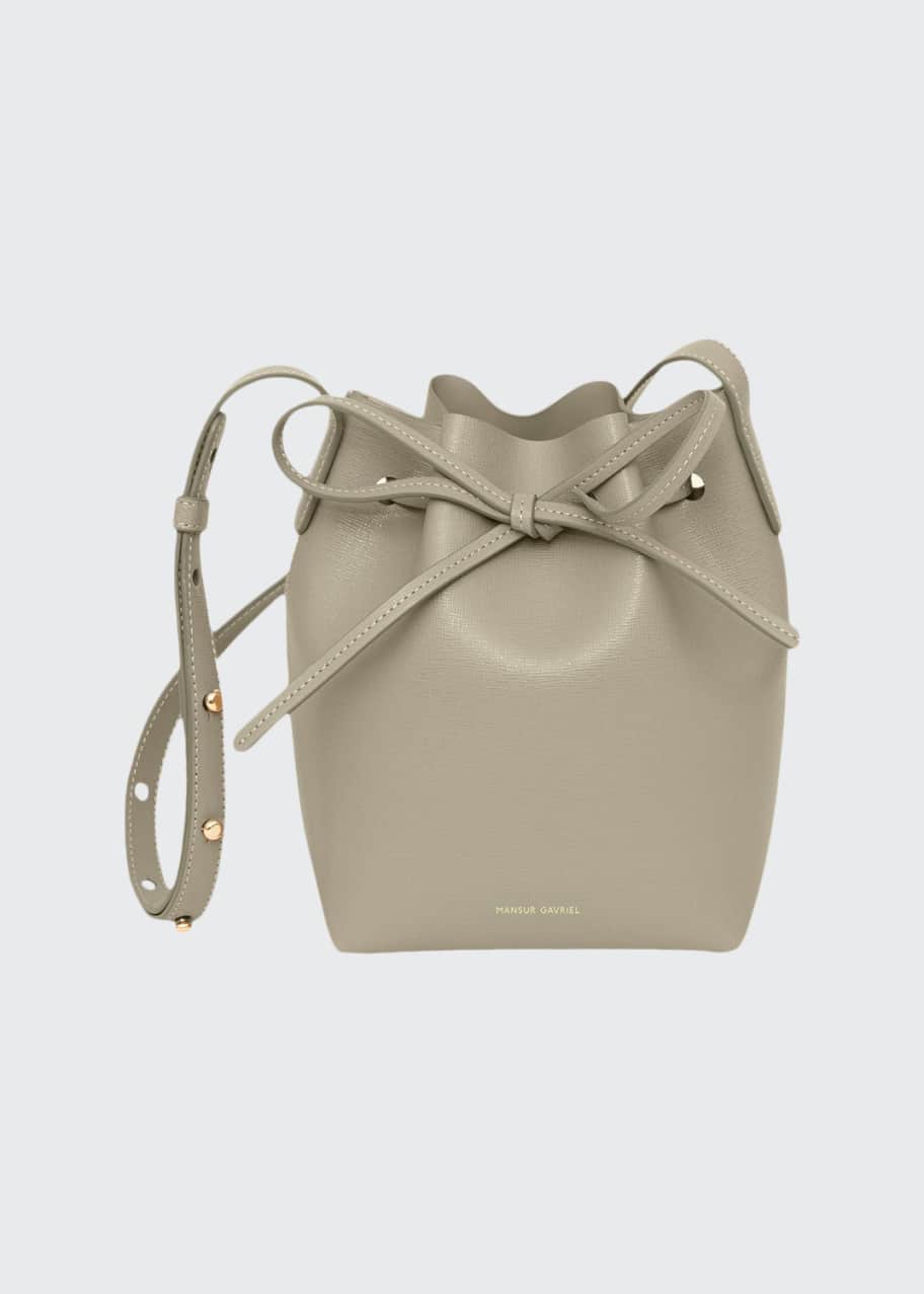Mansur Gavriel Mini Saffiano Leather Bucket Bag - Bergdorf Goodman