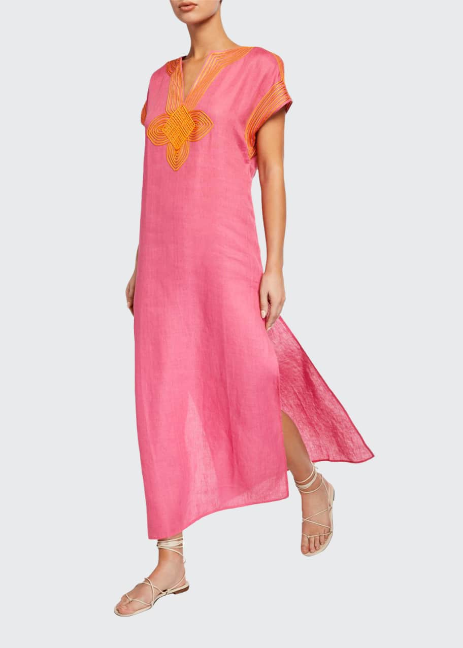 blue midi linen dress Blue Linen Blend Square Neck Midi Dress – PinkBlush main image 0
