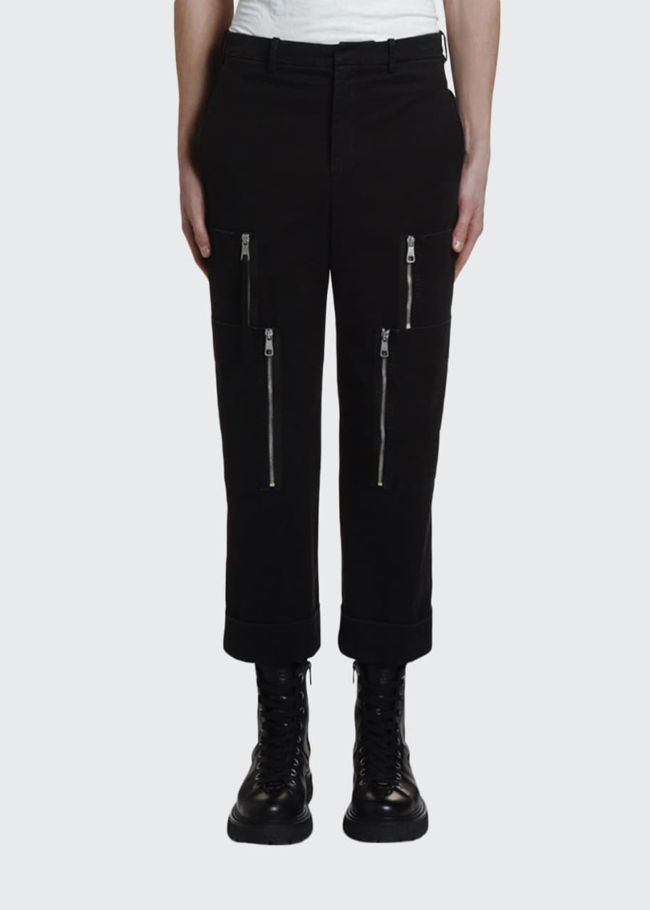 Neil Barrett Men's MultiZipper Cuffed Cargo Pants Bergdorf Goodman