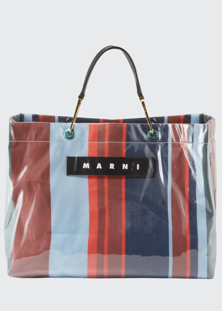 Image 1 of 1: Striped Shopper Tote Bag