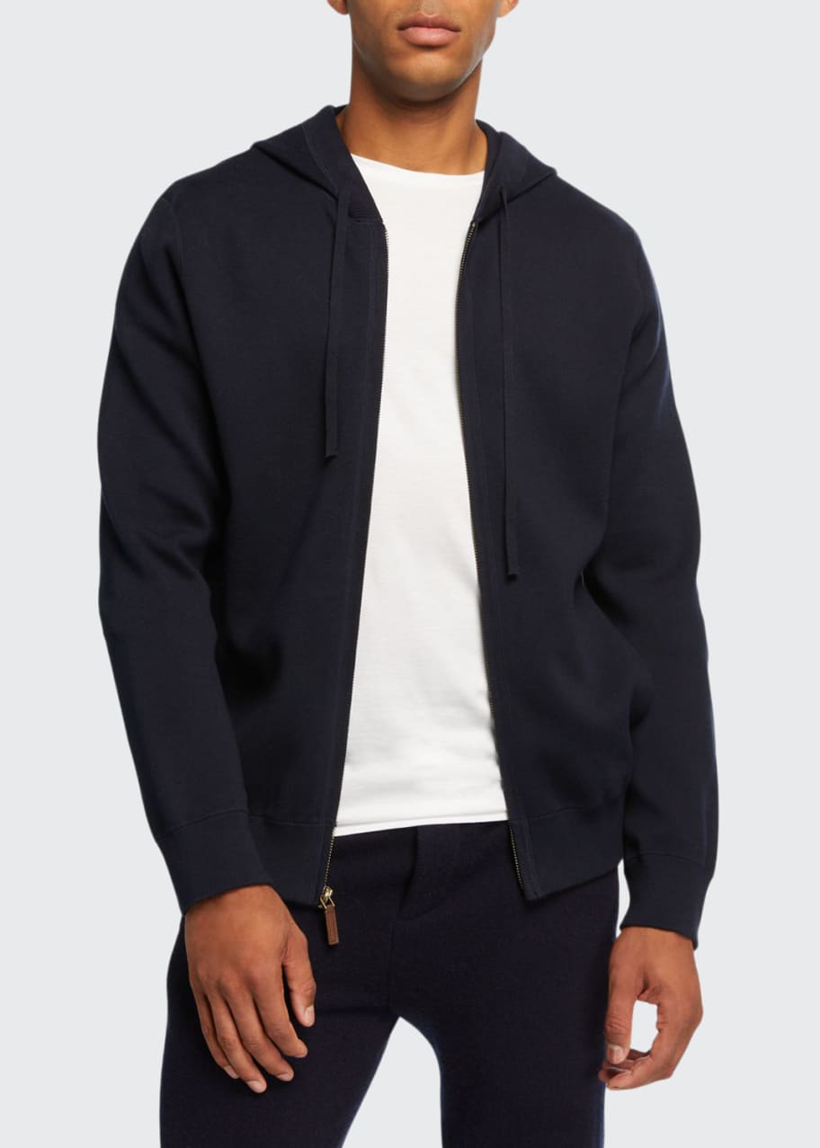 Mens cotton zip hoodie clearance
