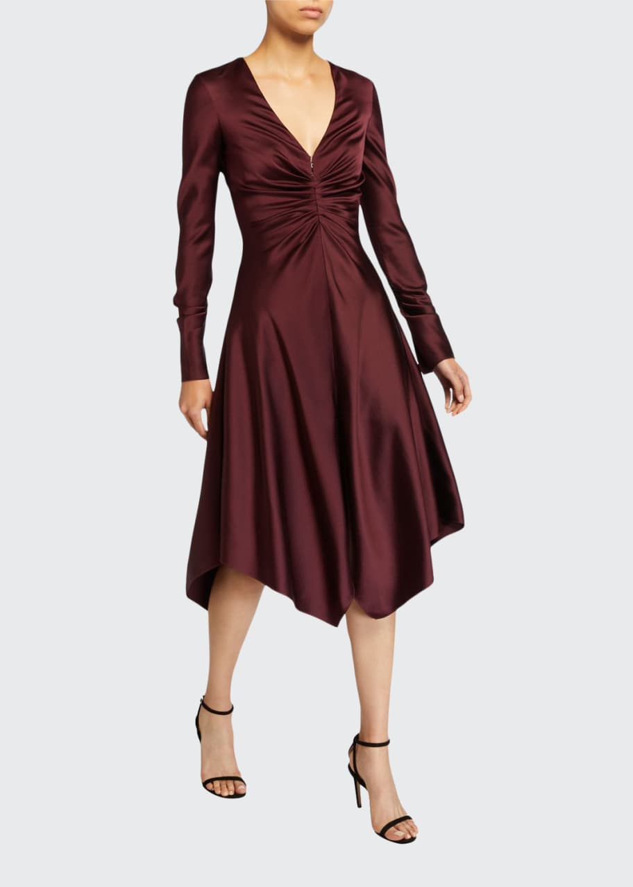 SIMKHAI Crepe Back Satin Handkerchief Dress - Bergdorf Goodman