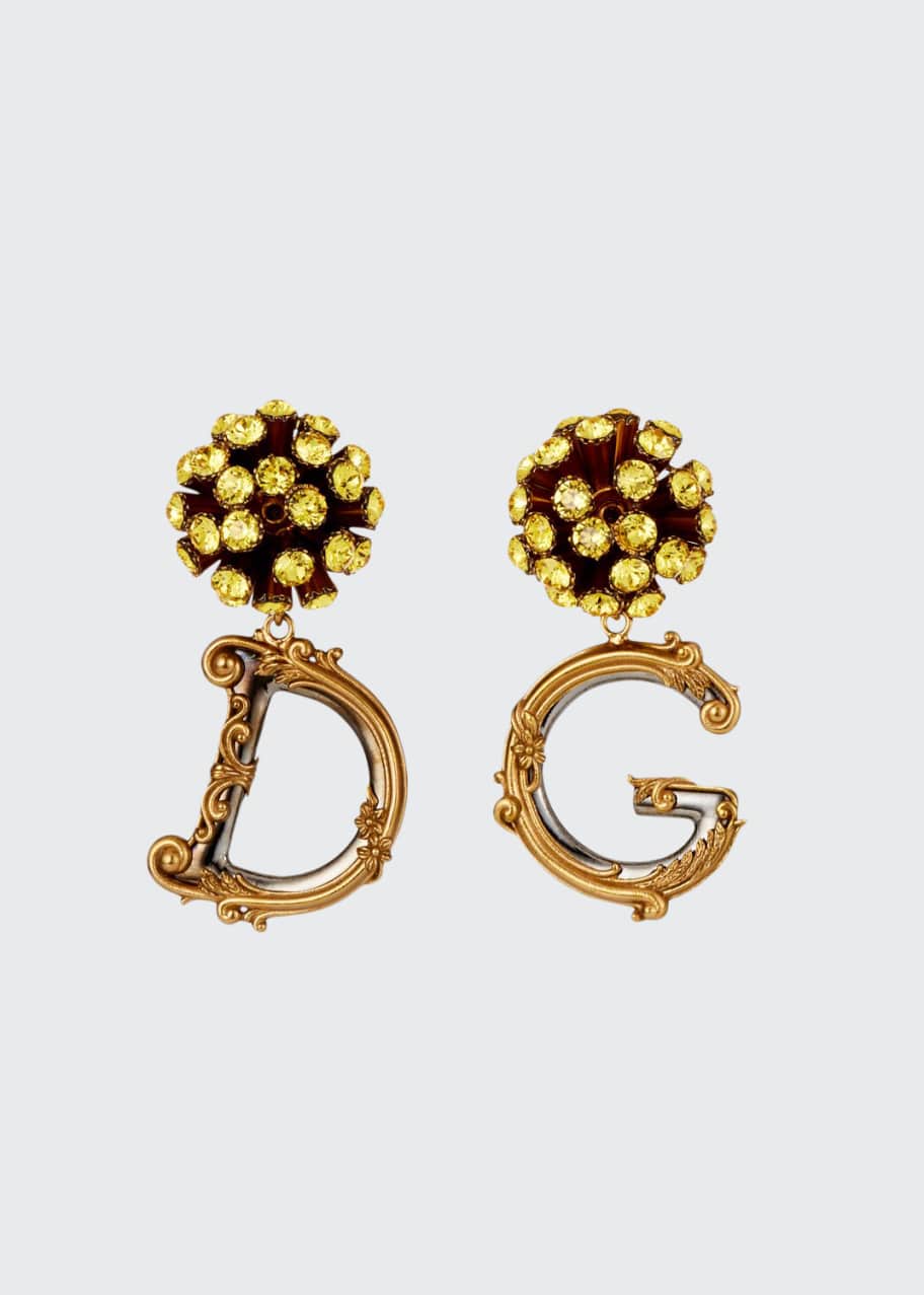 Dolce&Gabbana Sunflower DG Drop Earrings - Bergdorf Goodman