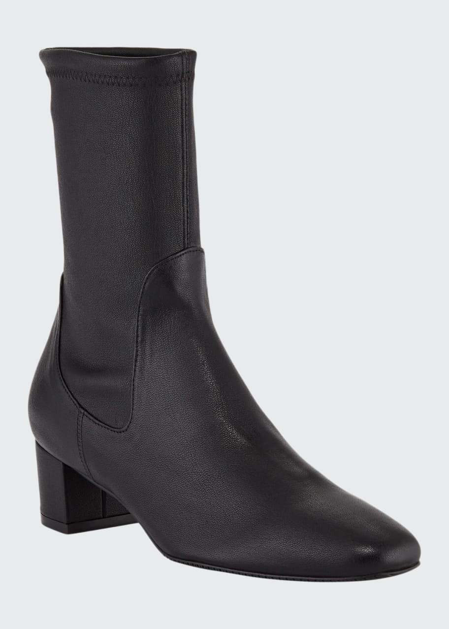 stuart weitzman ernestine leather bootie