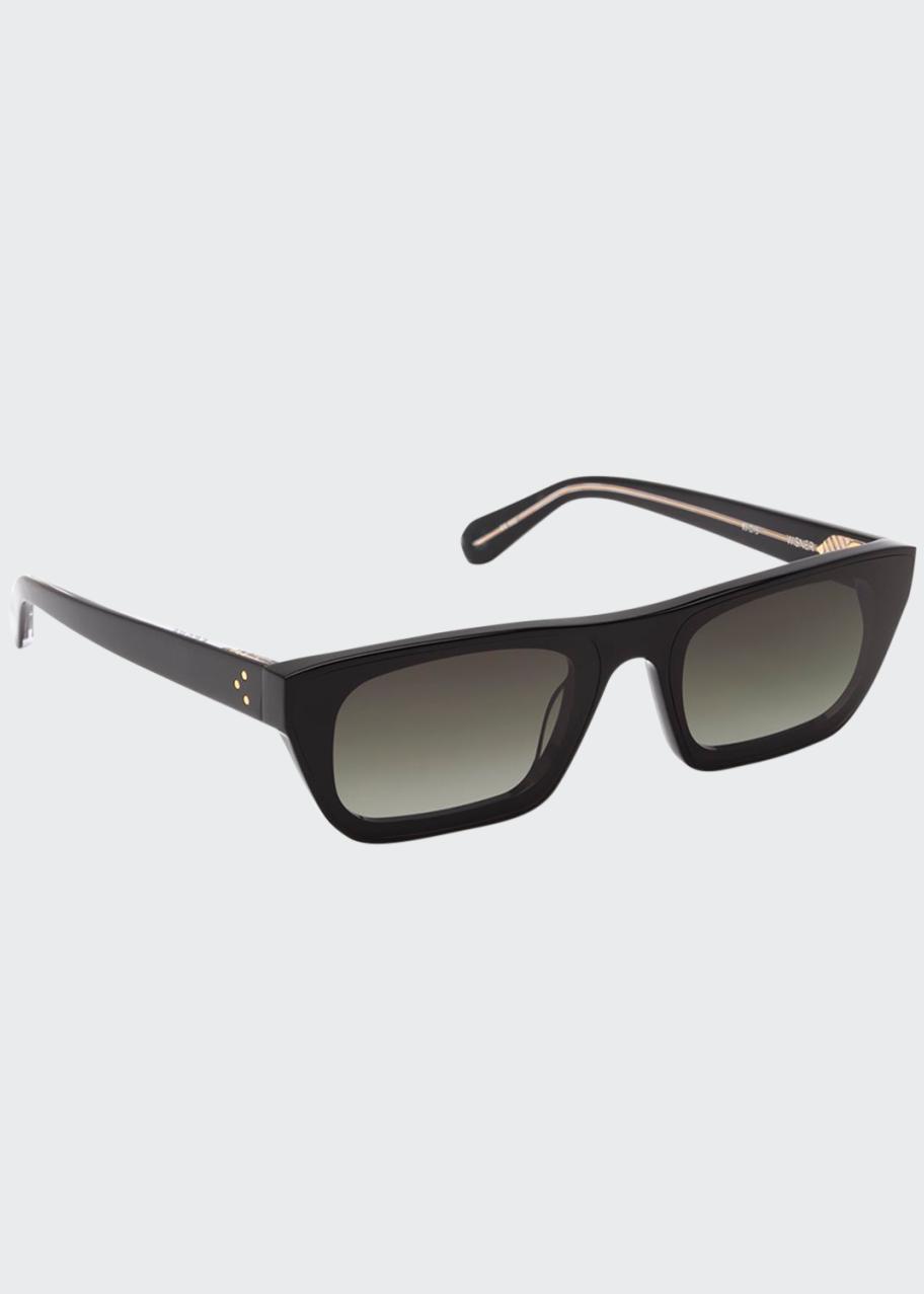 KREWE Wisner Nylon Gradient Rectangle Sunglasses - Bergdorf  display picture 3