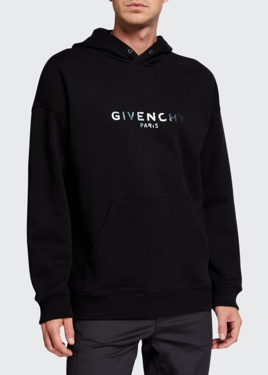 Givenchy Men's Logo Graphic Pullover Hoodie - Bergdorf Goodman