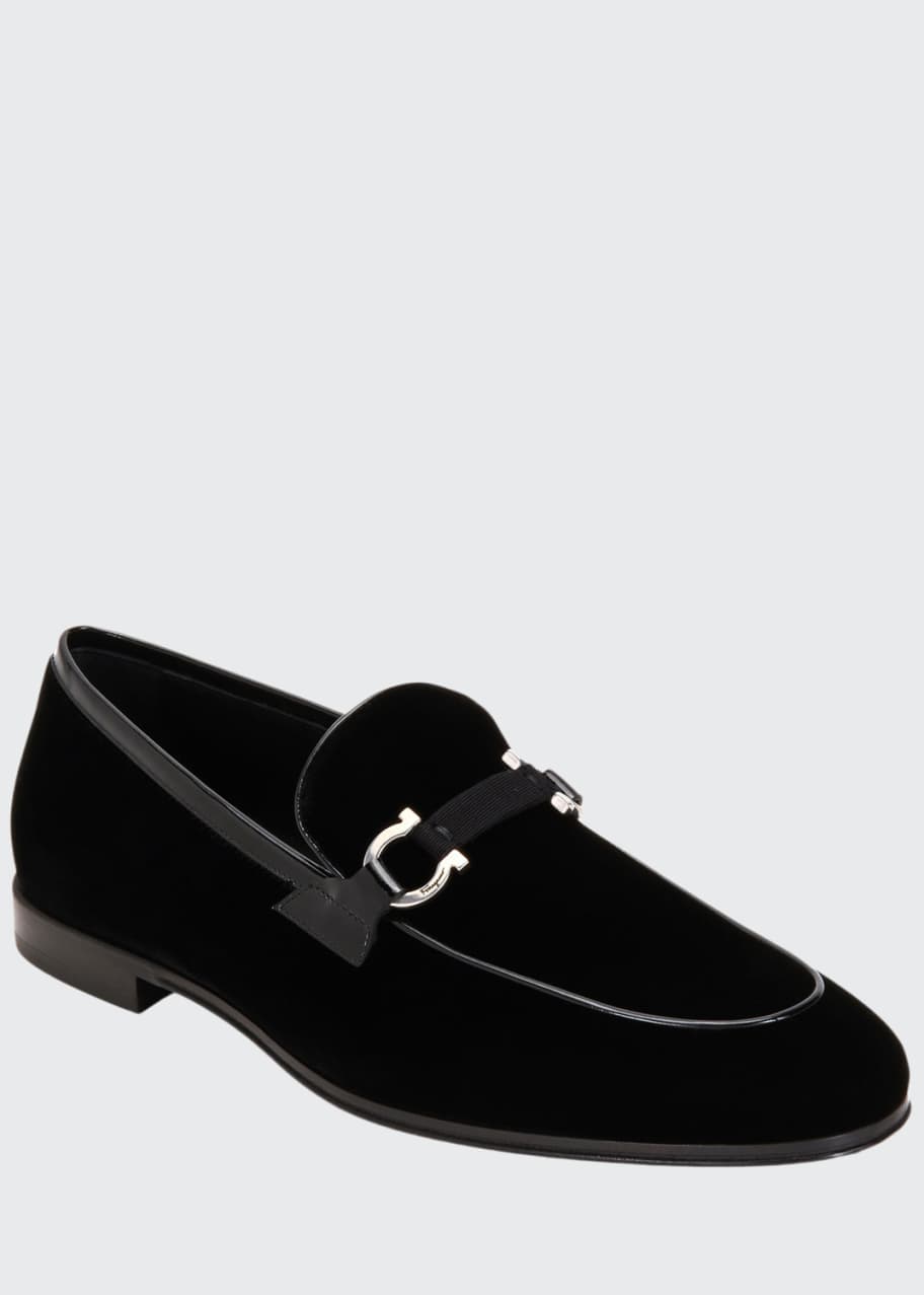 Salvatore ferragamo velvet loafers discount