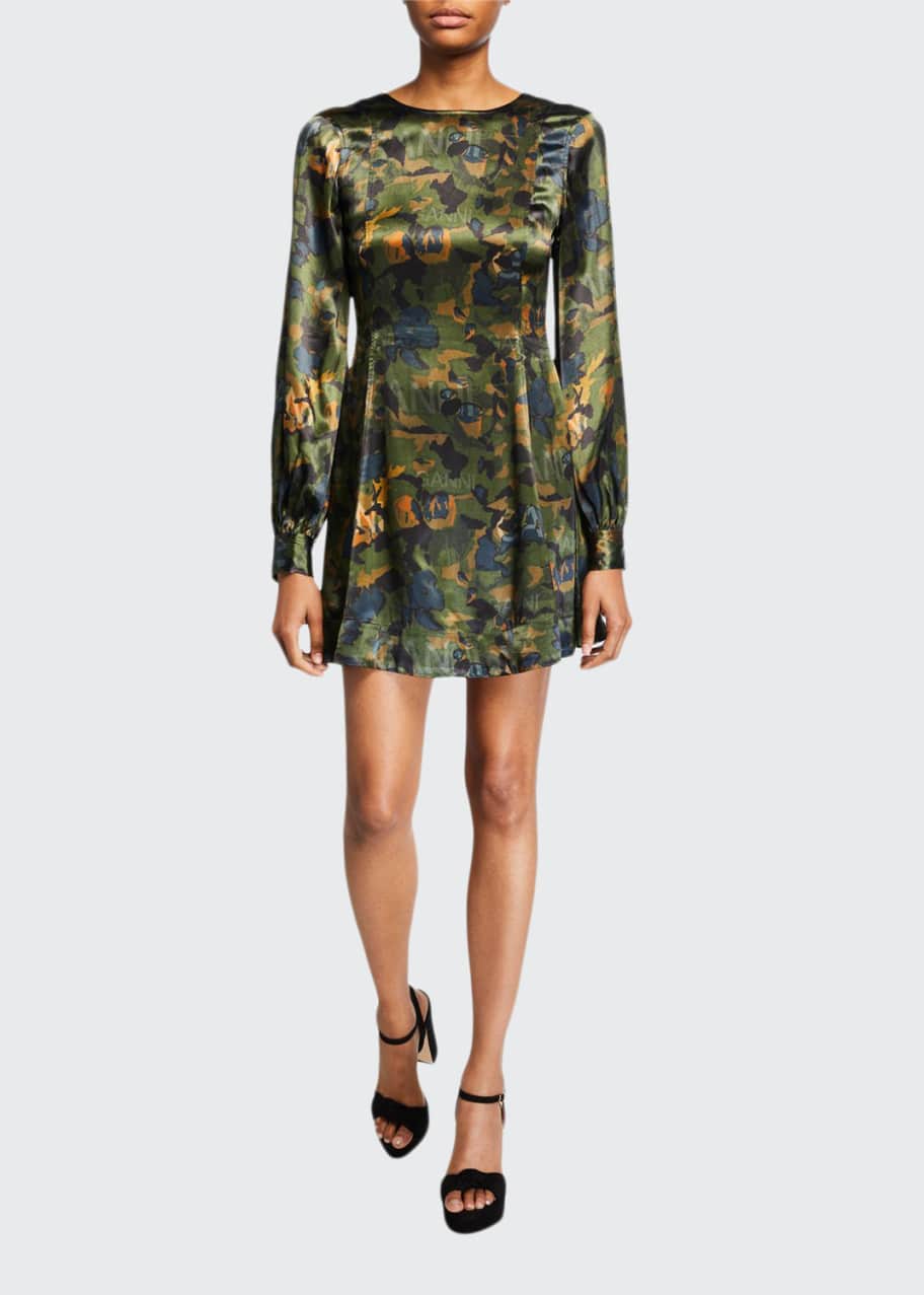 Ganni heavy satin dress top