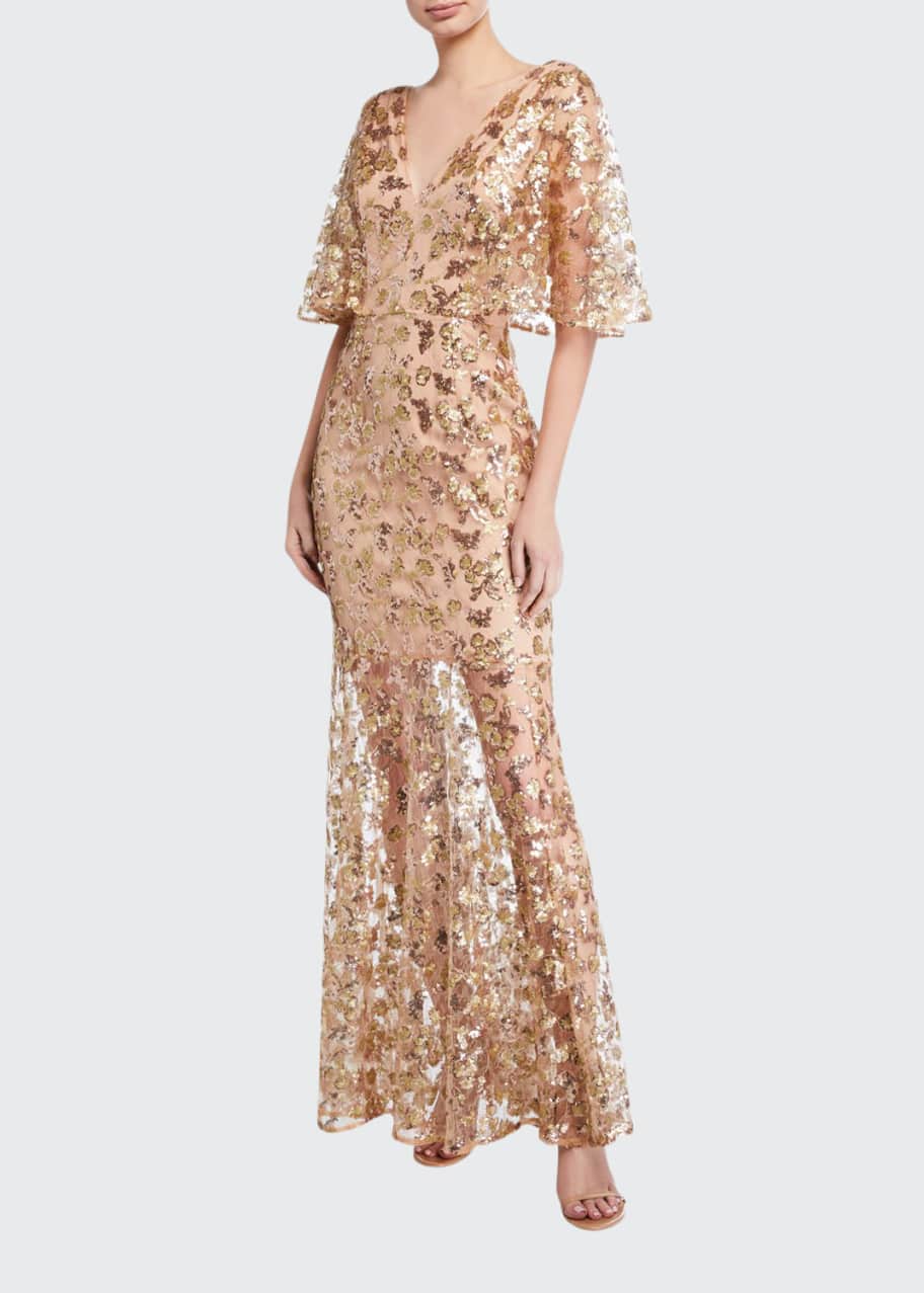 white beaded prom dress Champagne Appliques Square Neck Puff Sleeves Long Prom Dress, Champagne / 10