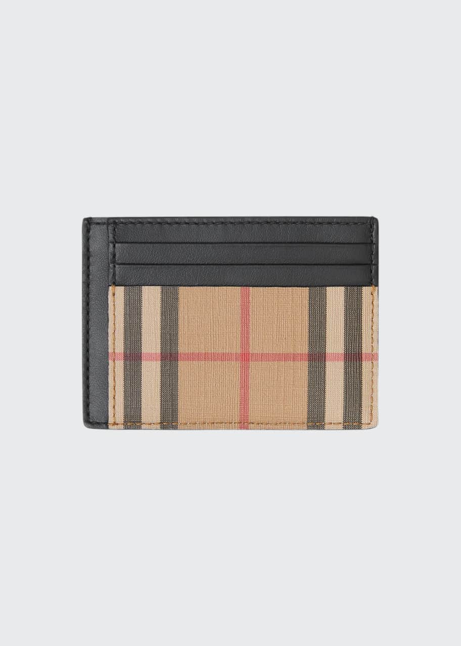 Burberry Men's Chase Check Card Holder w/ Money Clip - Bergdorf