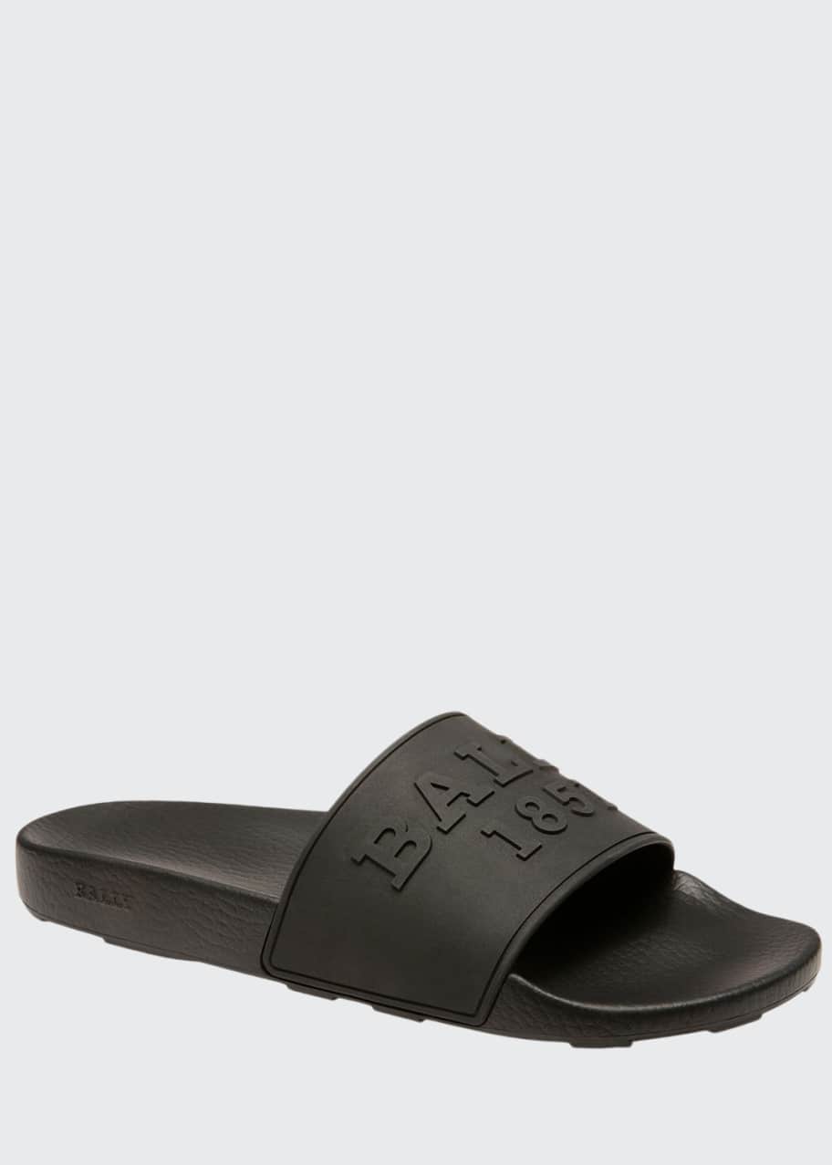 Bally Men's Slaim Rubber Slide Sandals - Bergdorf Goodman