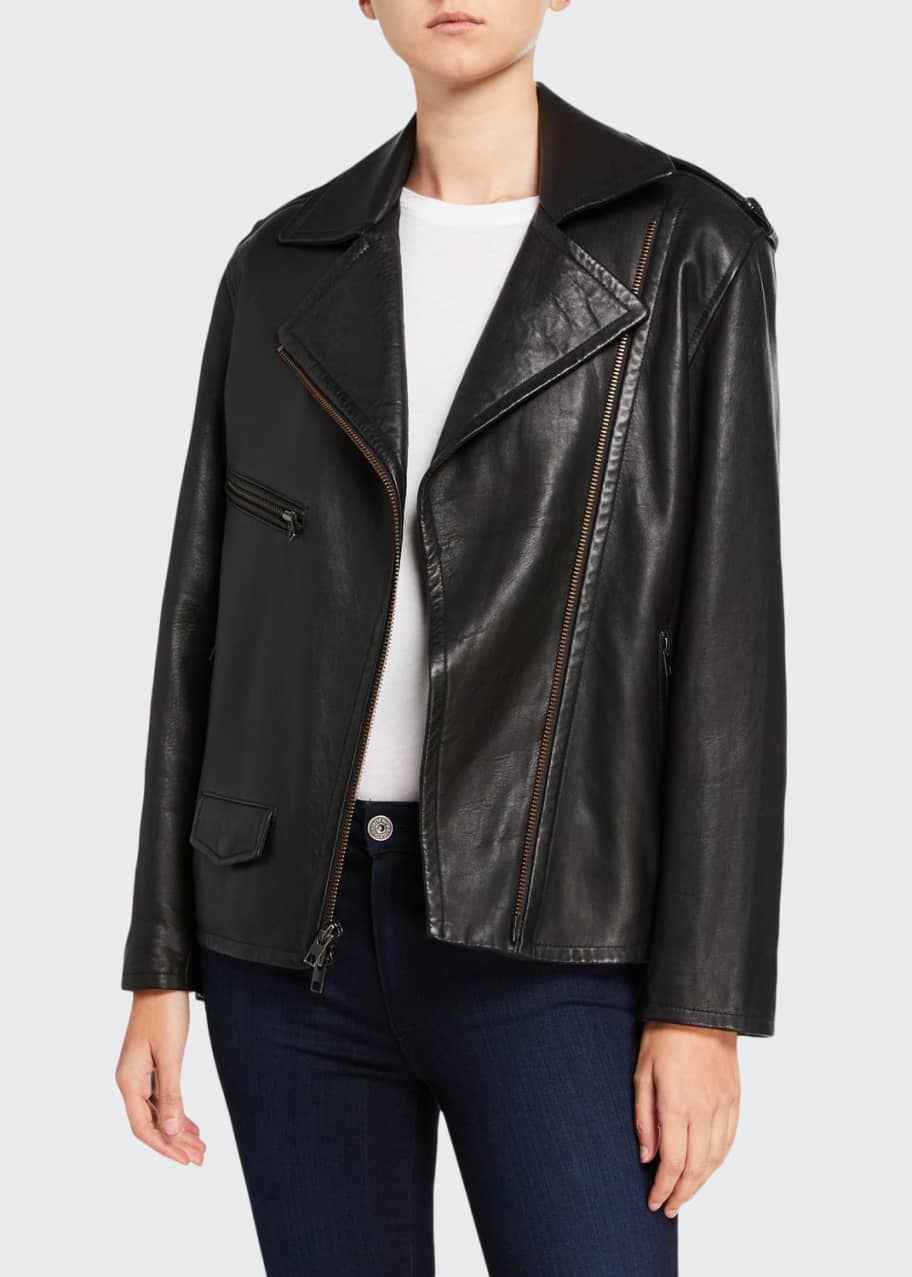 Vince Leather Moto Jacket Bergdorf Goodman
