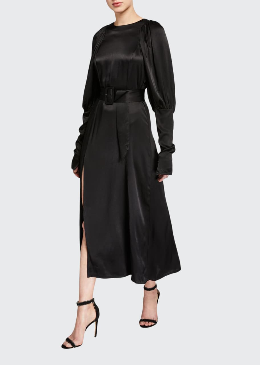 knee length dresses for ladies ROTATE TRACY LONG SLEEVE DRESS  RAG REVOLUTION