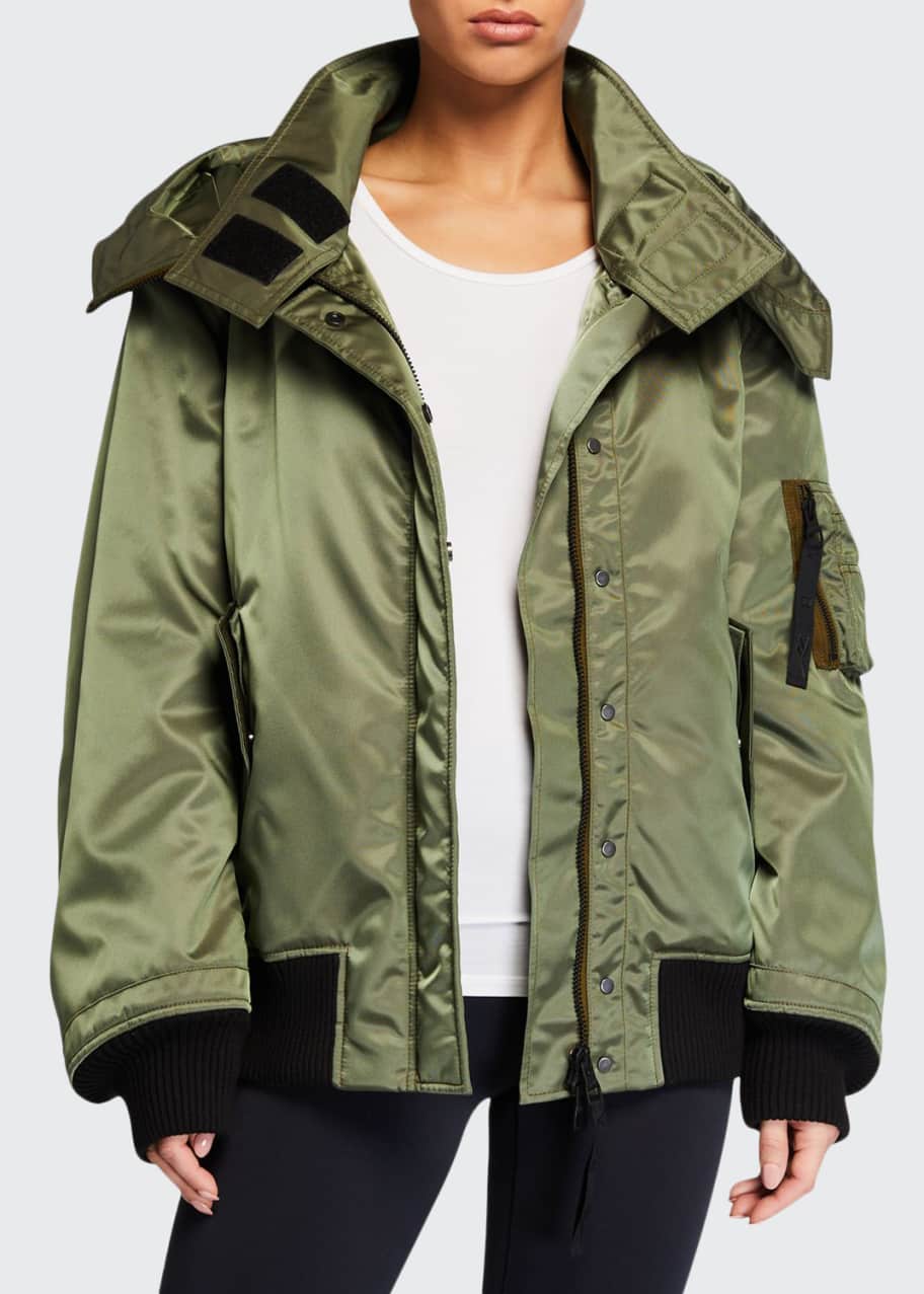 Reebok by Victoria Beckham Double-Layer Hooded Jacket - Bergdorf