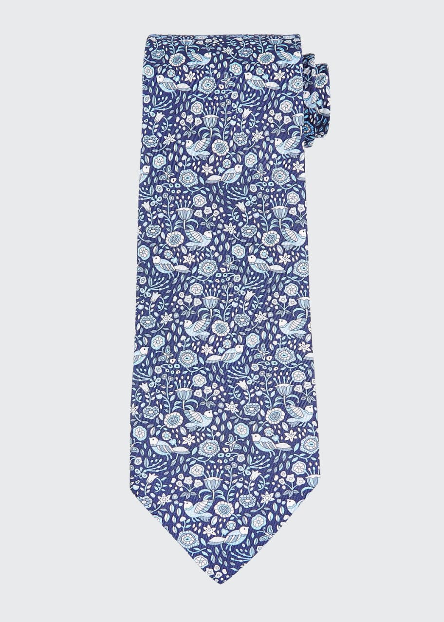 ferragamo bird tie