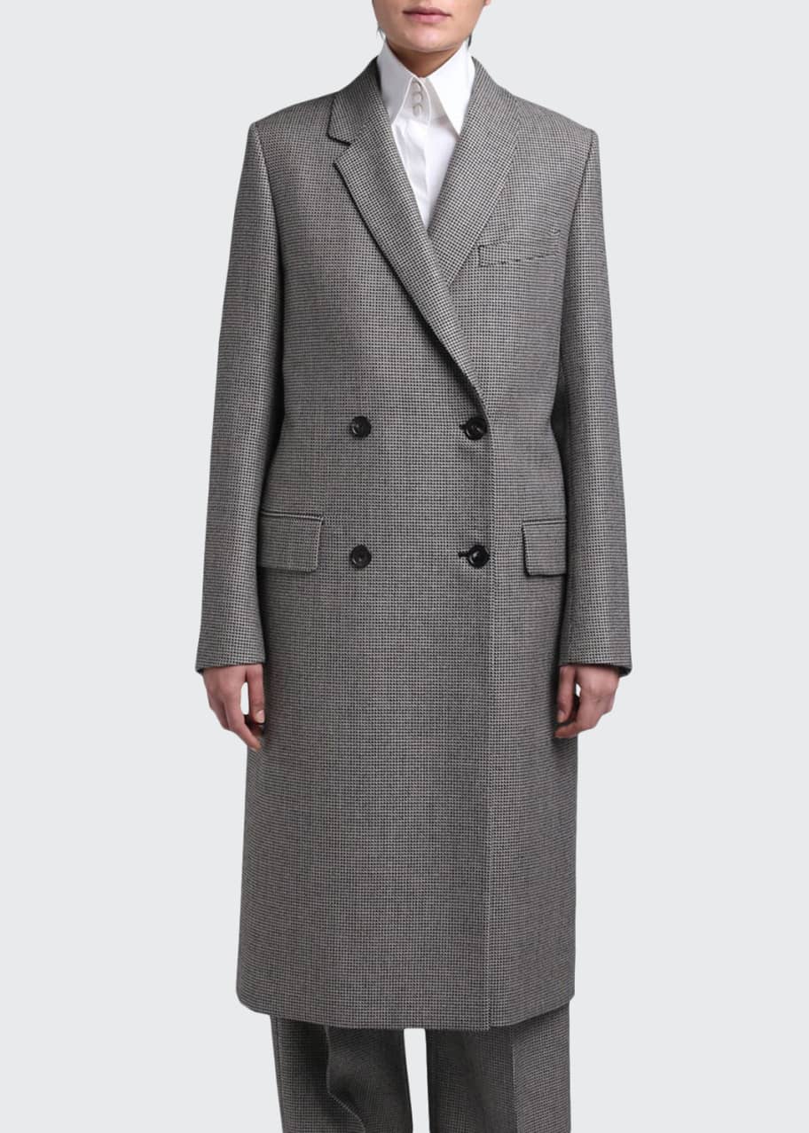 Image 1 of 1: Pixel Wool Double-Breasted Coat