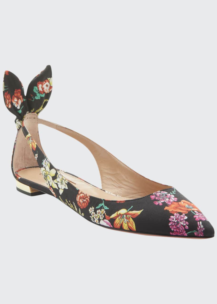 Deneuve Floral Print Ballerina Flats