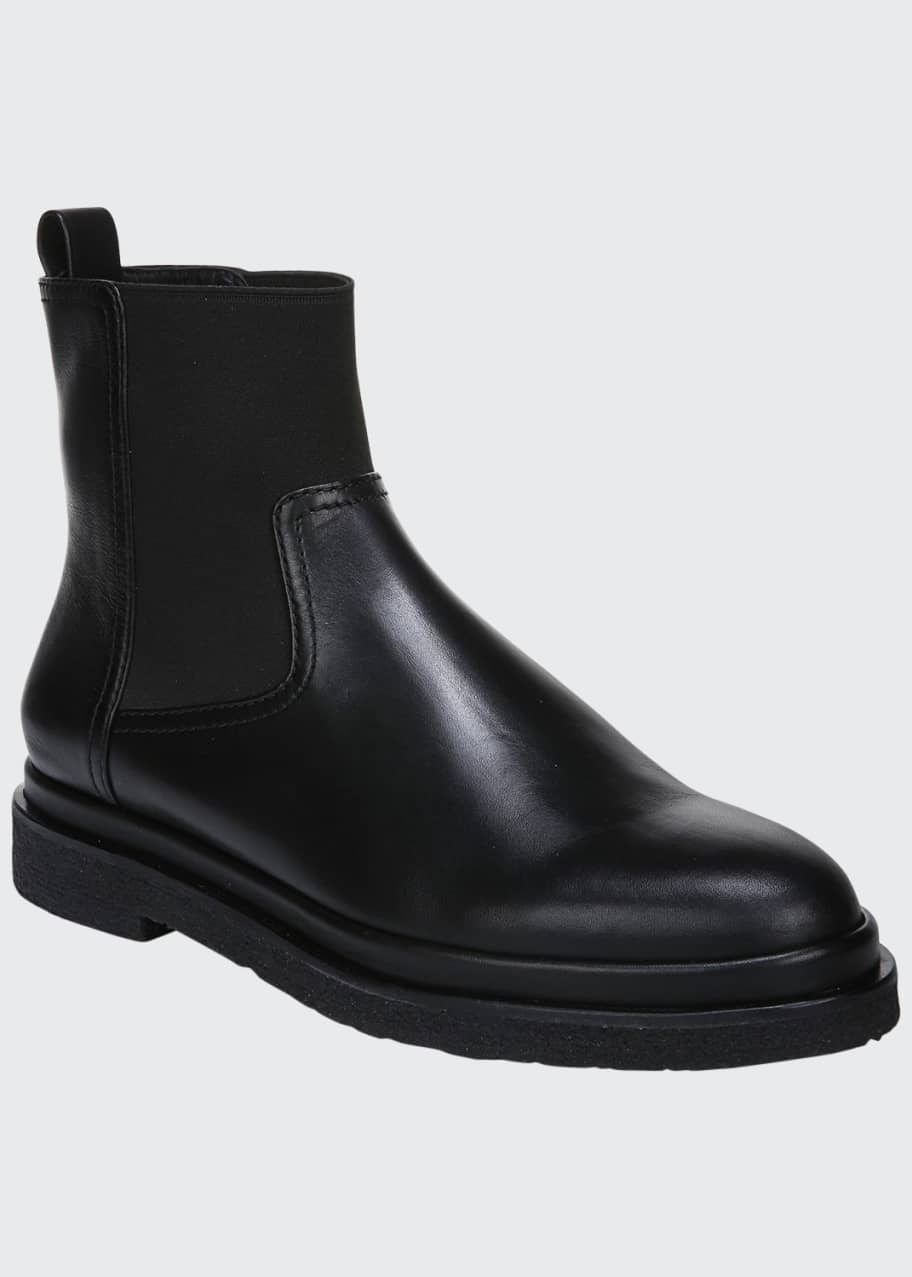Image 1 of 1: Litton Water-Repellant Stretch Leather Booties