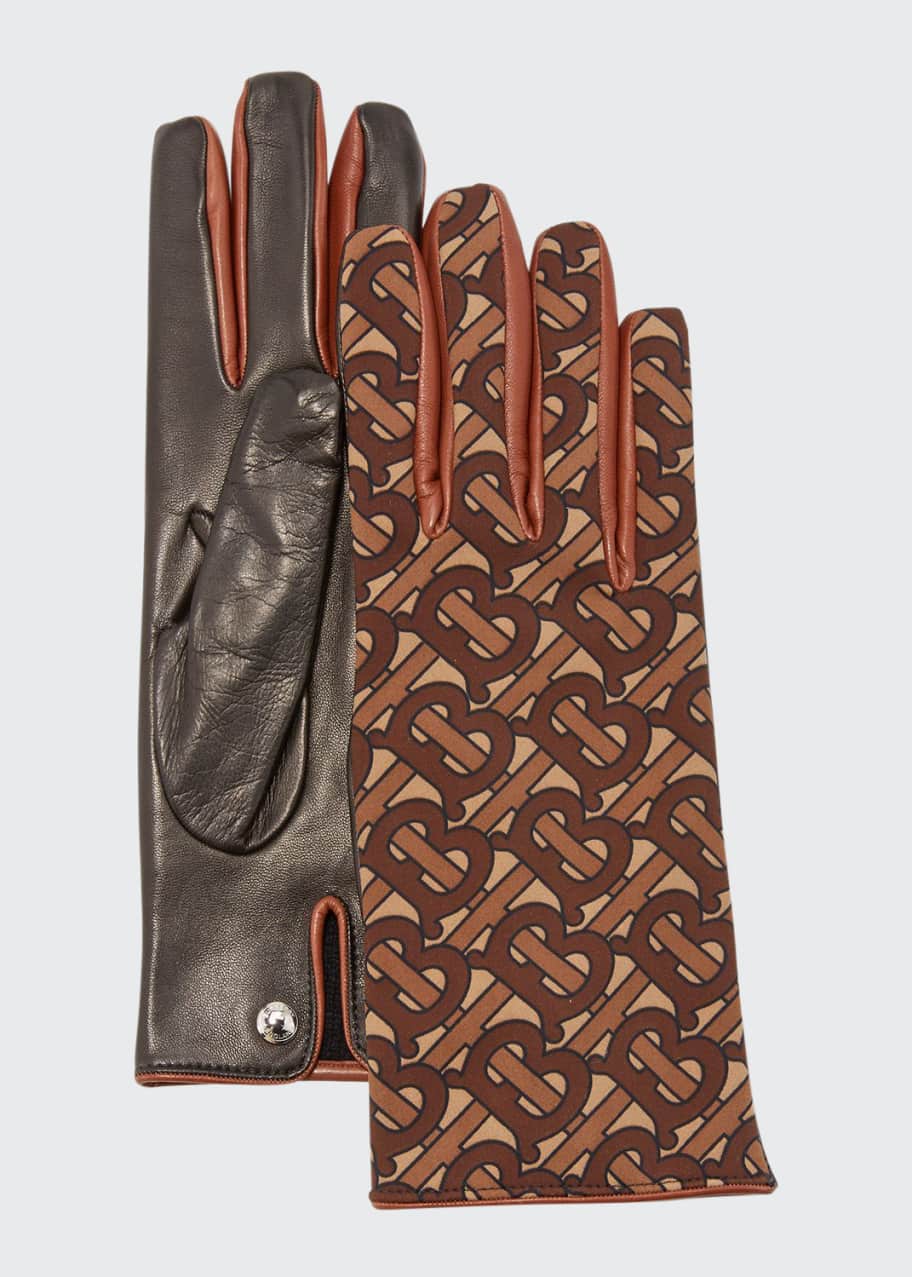 Burberry men's leather gloves outlet