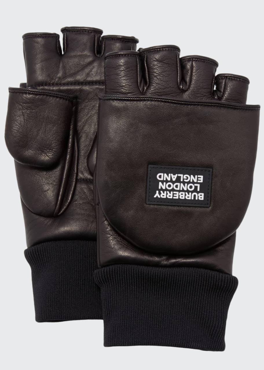 Burberry gloves mens white clearance