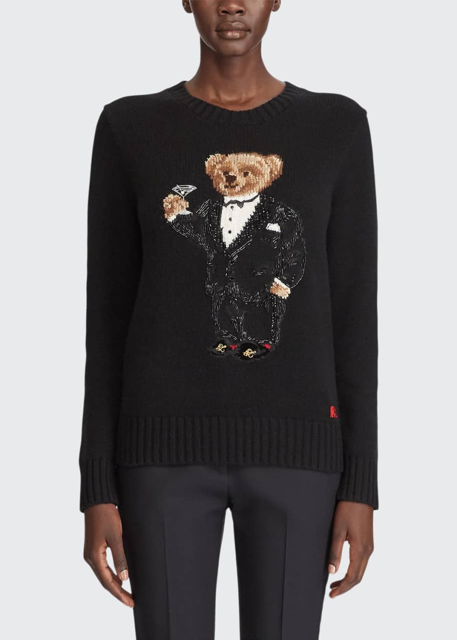 Ralph Lauren Collection Martini Bear Slim-Fit Sweater - Bergdorf Goodman