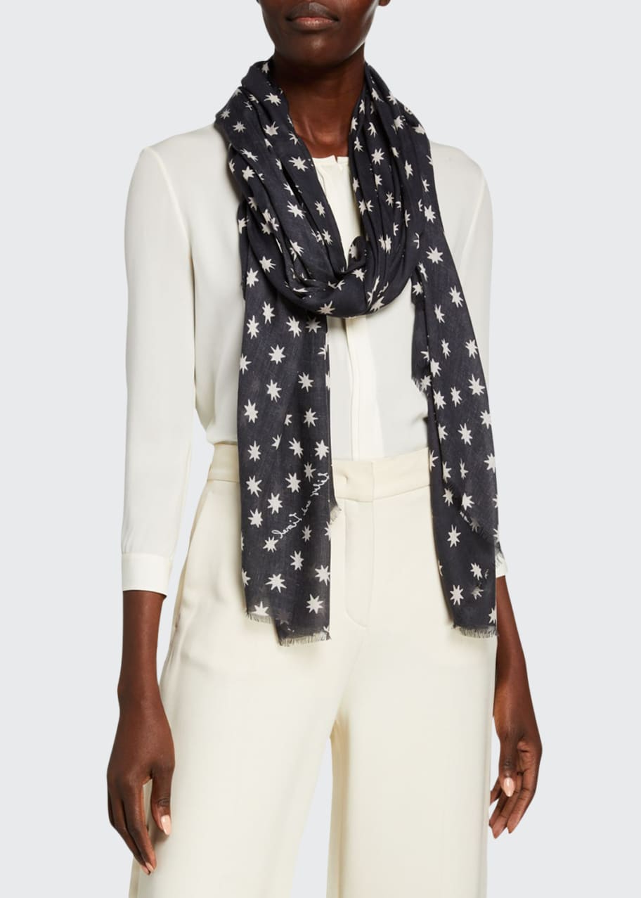 Image 1 of 1: Cosmos Modal-Cashmere Scarf