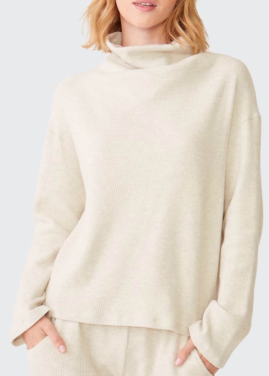 Image 1 of 1: Cowl-Neck Long-Sleeve Pullover