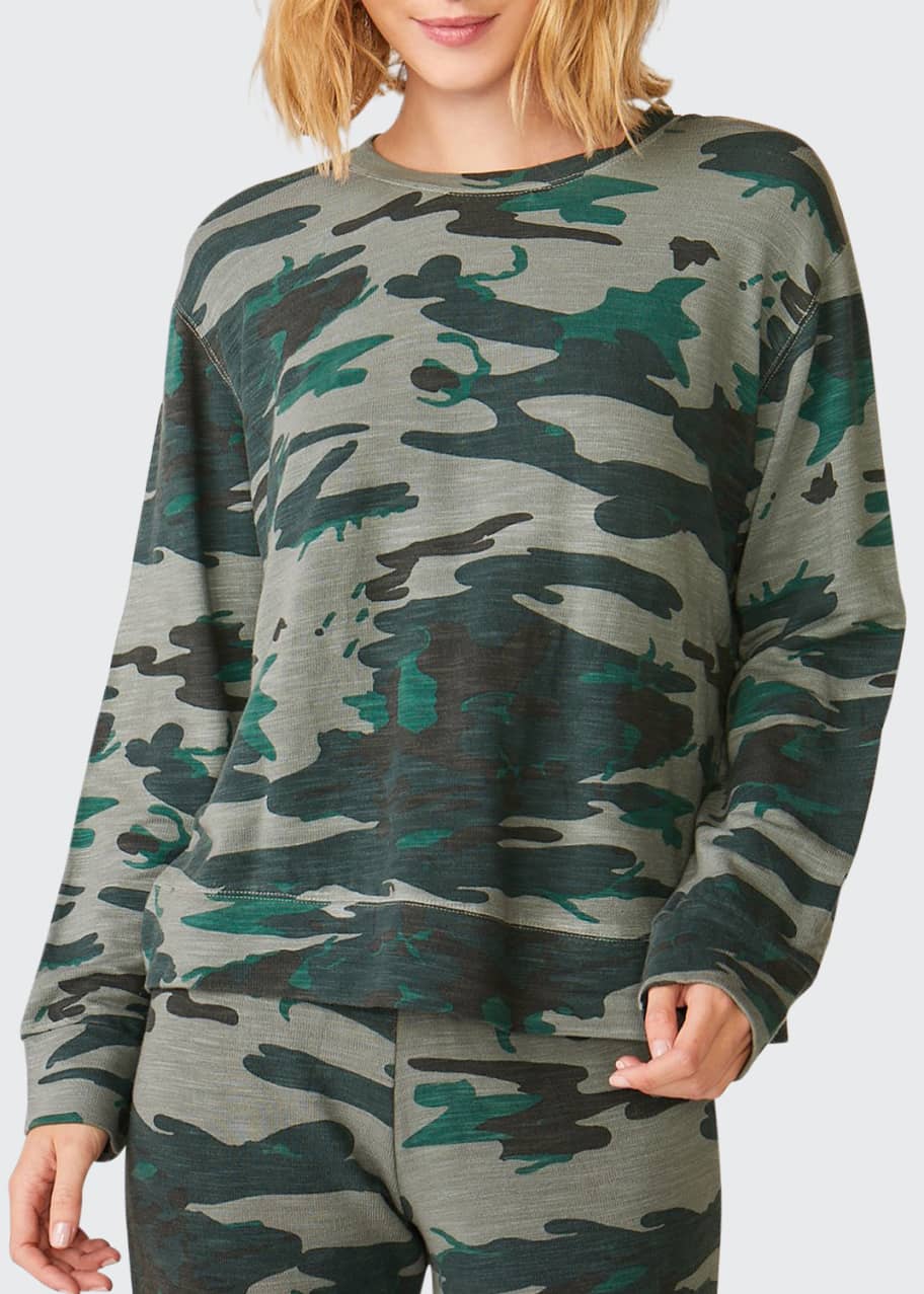 Monrow camo sweatshirt cheap