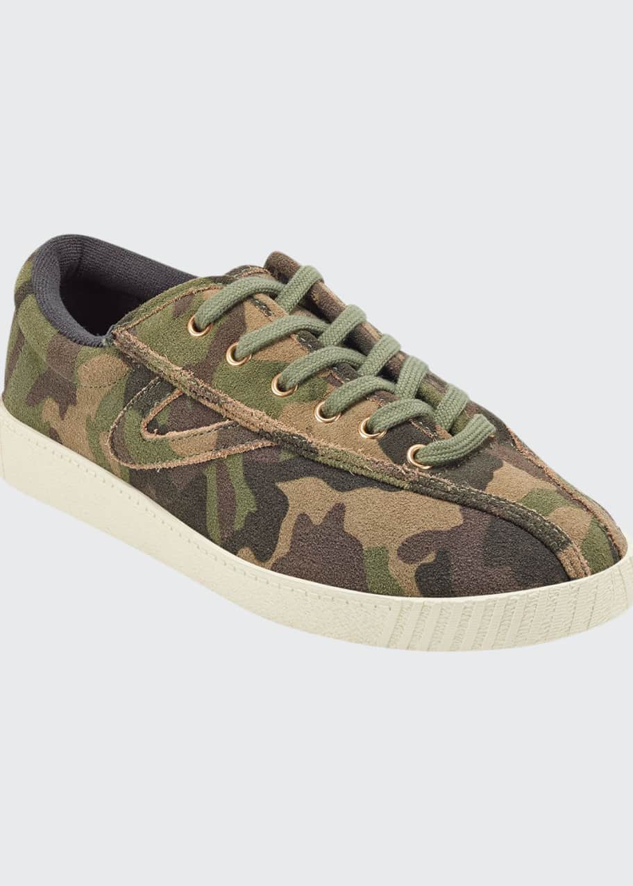 Image 1 of 1: Nylite 29 Plus Camo-Print Suede Sneakers