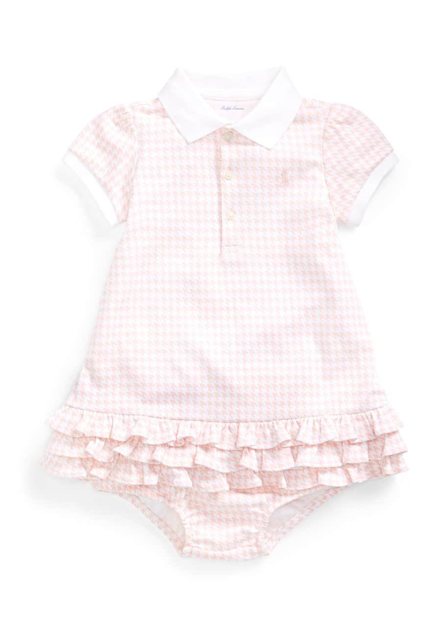 Image 1 of 1: Collared Short-Sleeve Ruffle Dress w/ Bloomers, Size 6-24 Months