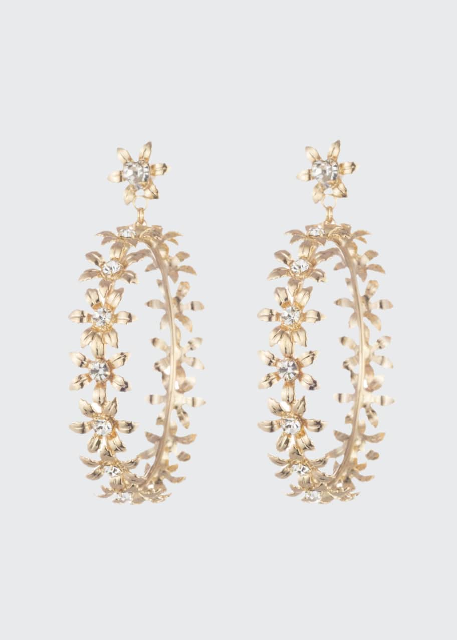 Dannijo Amara Flower Hoop-Drop Earrings - Bergdorf Goodman