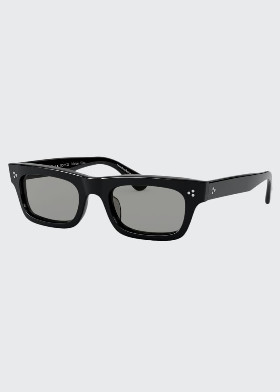 Image 1 of 1: Rectangle Polarized Acetate Sunglasses