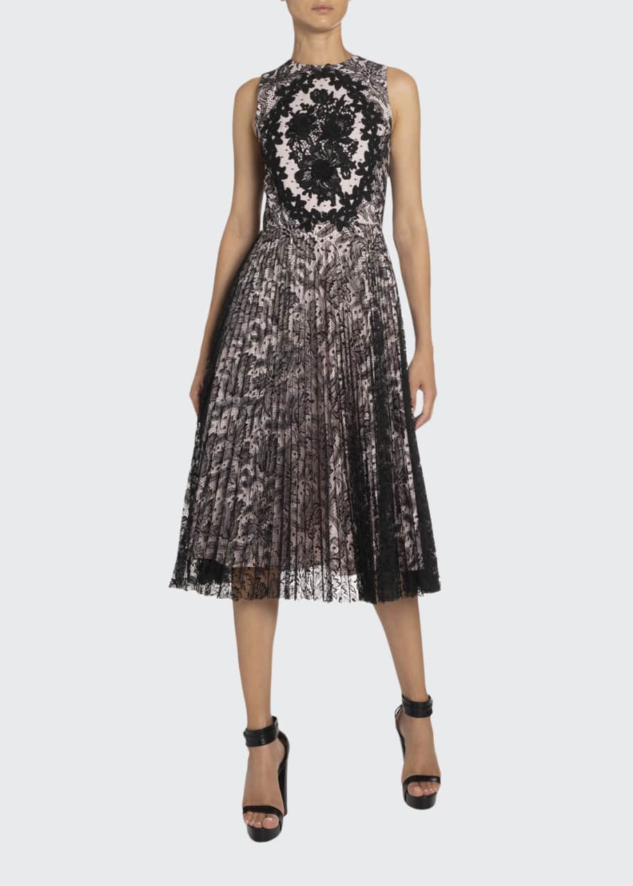 Andrew Gn Antique Lace Midi Dress - Bergdorf Goodman