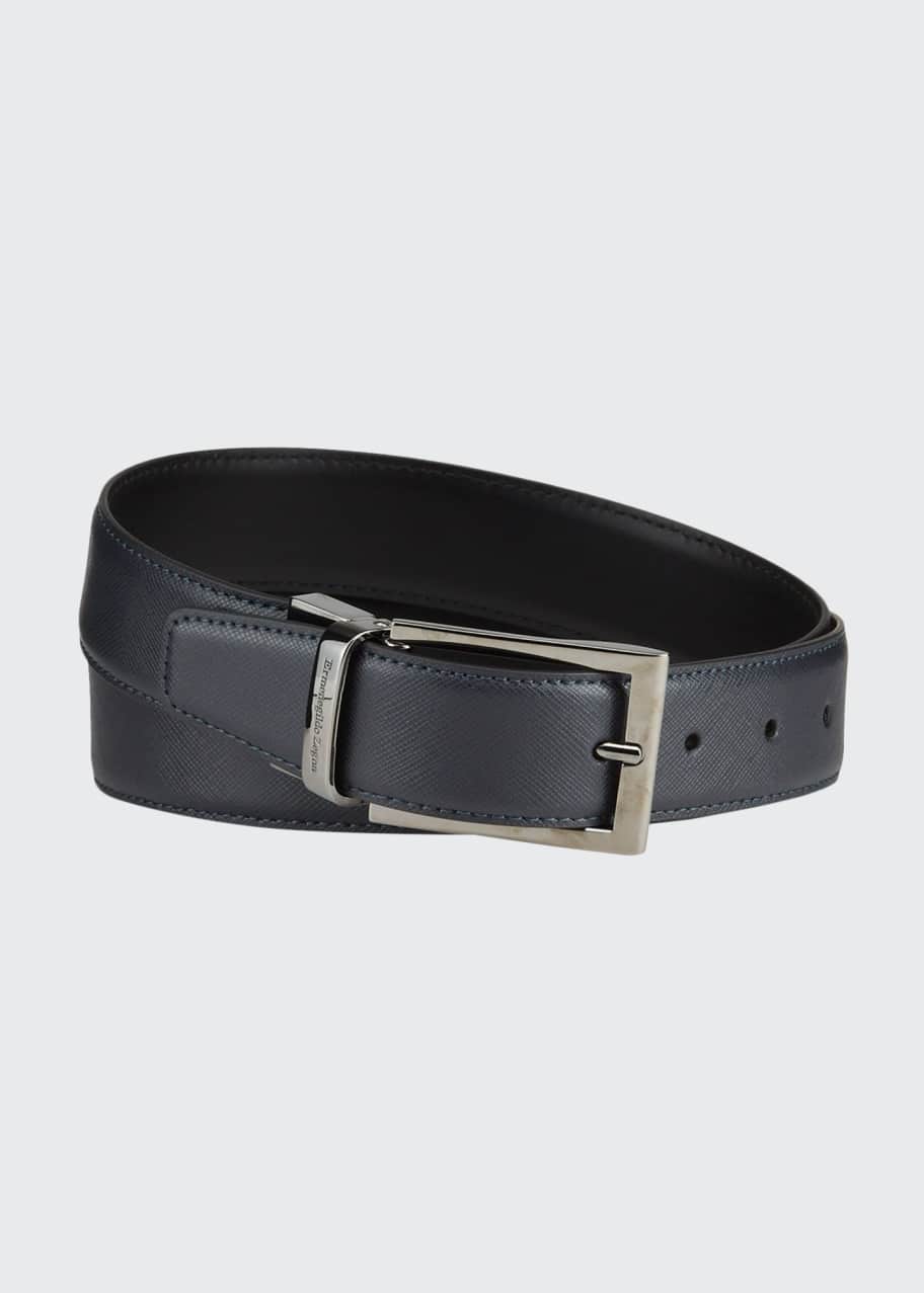 Image 1 of 1: Men's Saffiano Leather Belt