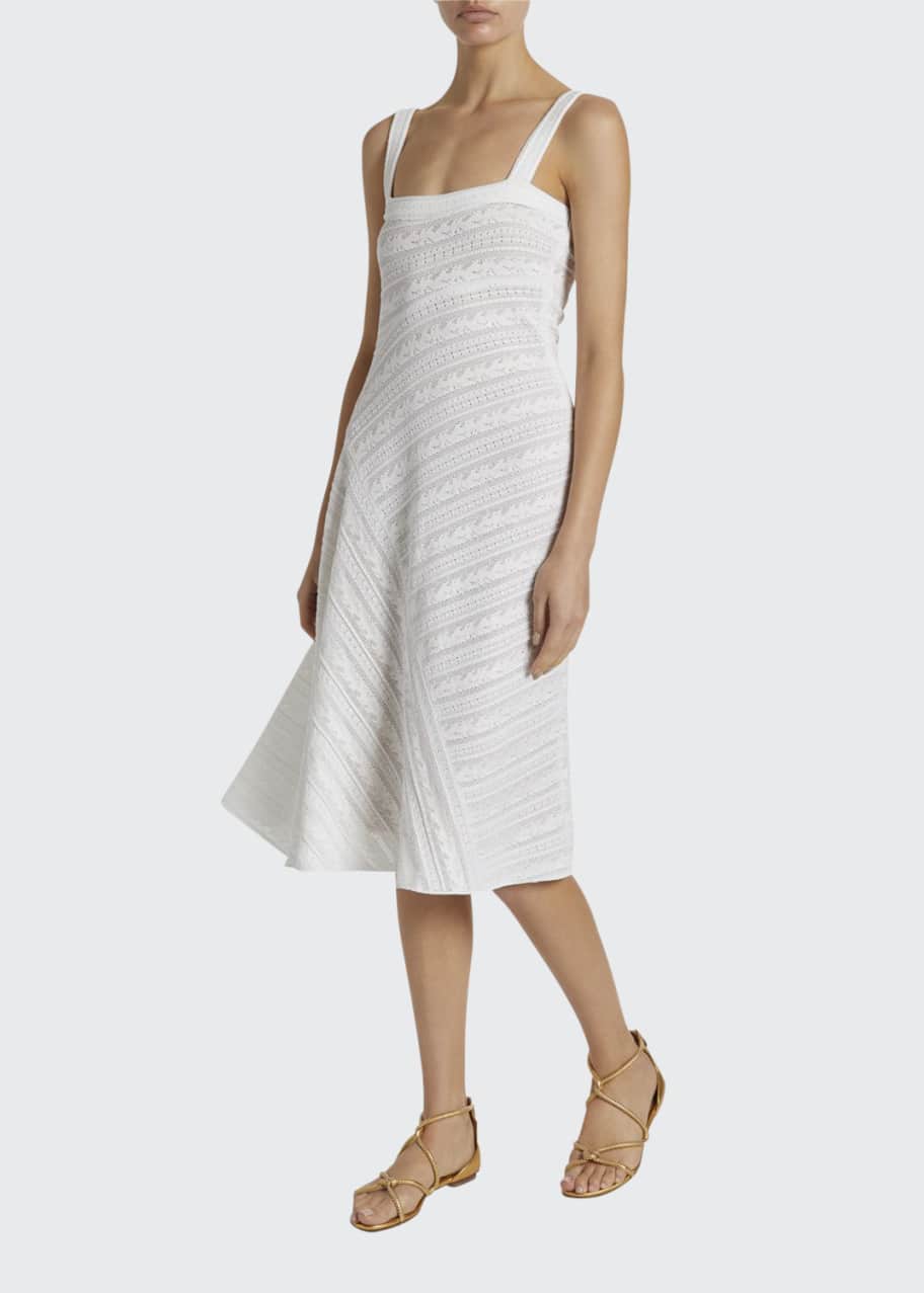 contrast lace midi dress self-portrait Lace Midi Dress main image 1