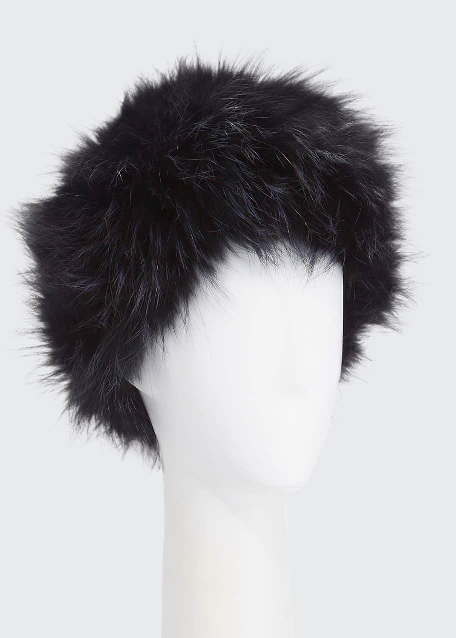 Image 1 of 1: Fox Fur Knit Headband