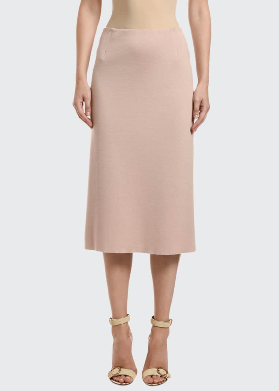 Image 1 of 1: Fine-Knit Pencil Skirt
