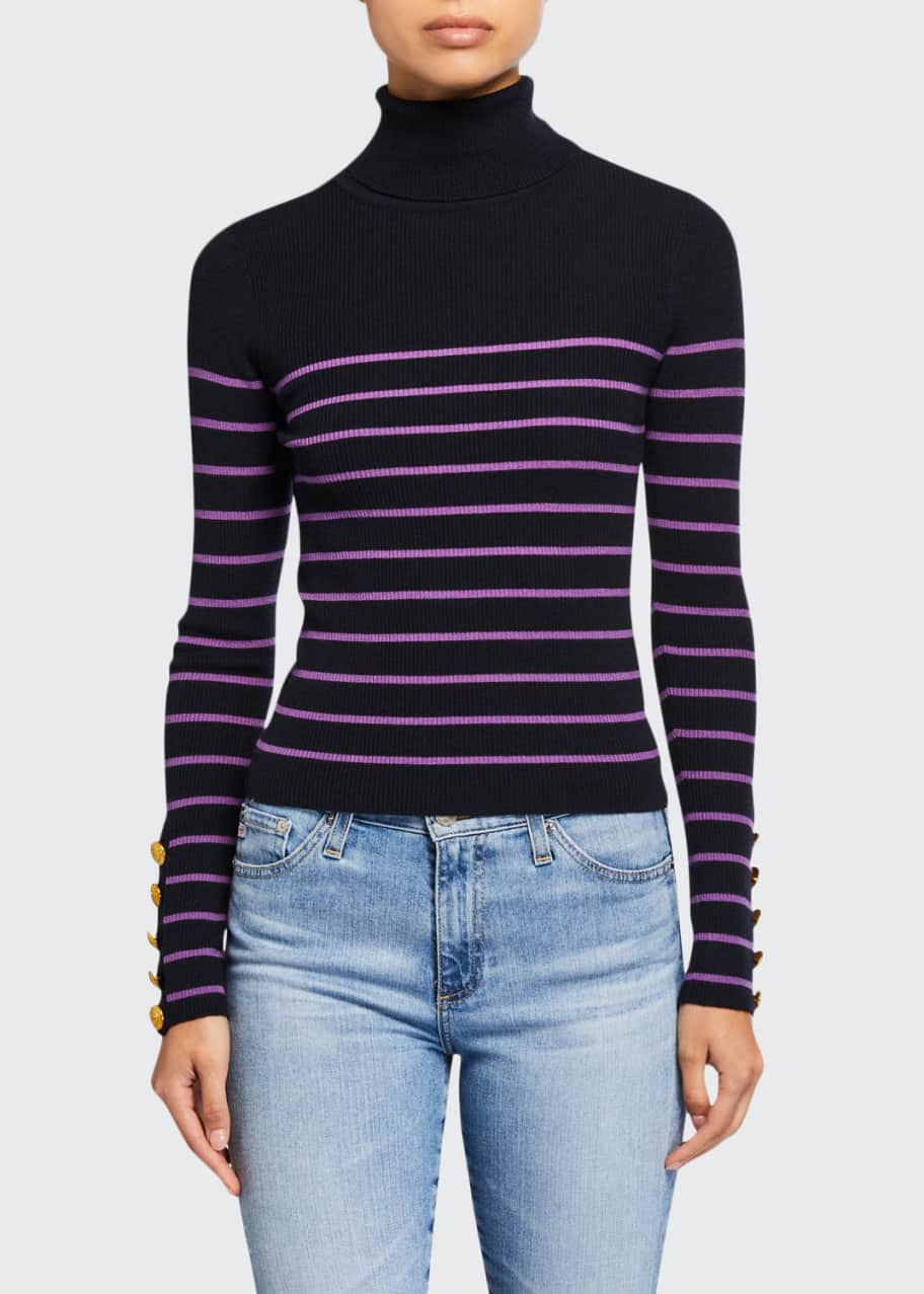 Desi Striped Turtleneck Sweater