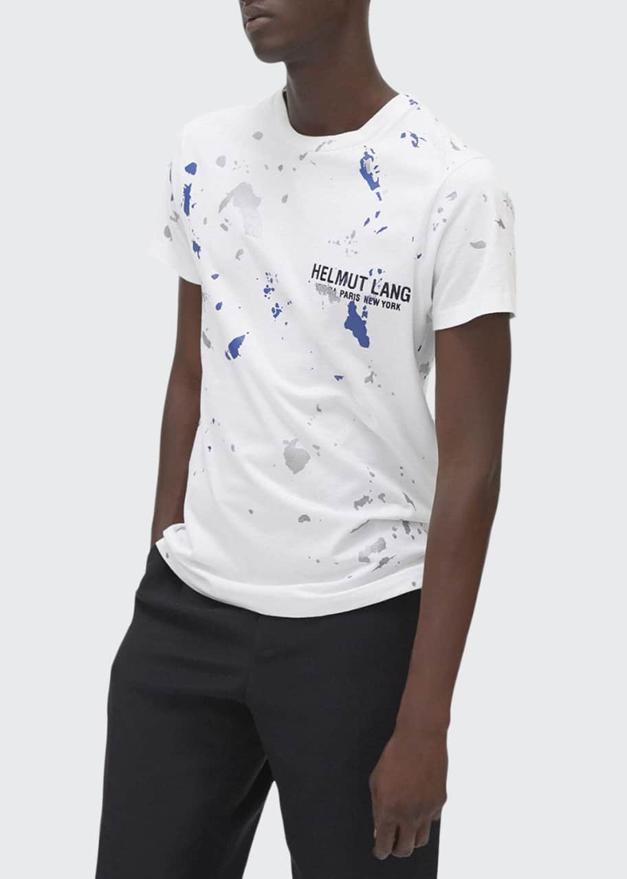Image 1 of 1: Men's Paint-Splatter Graphic T-Shirt