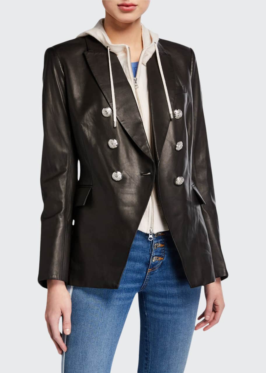 Image 1 of 1: Miller Leather Dickey Jacket