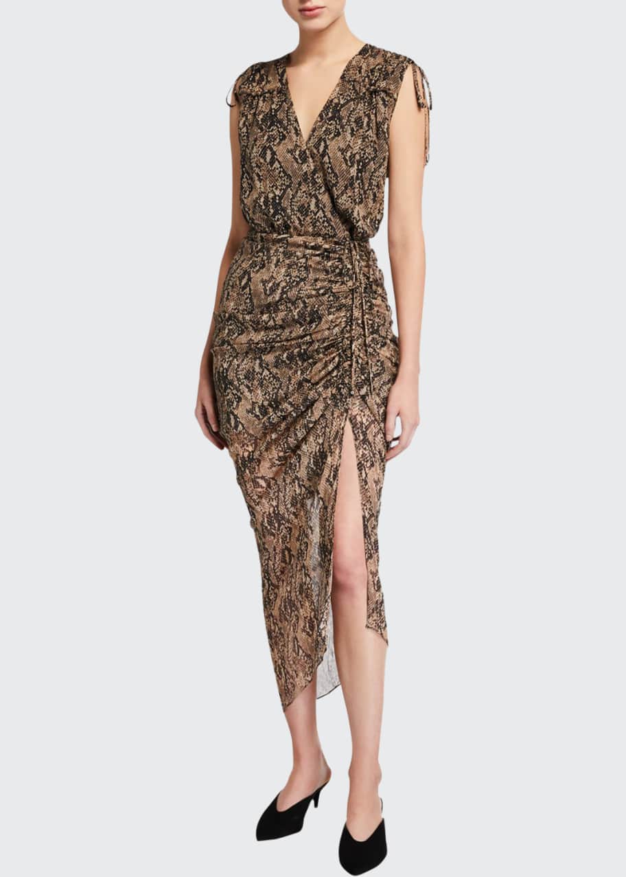 Snake print silk dress online
