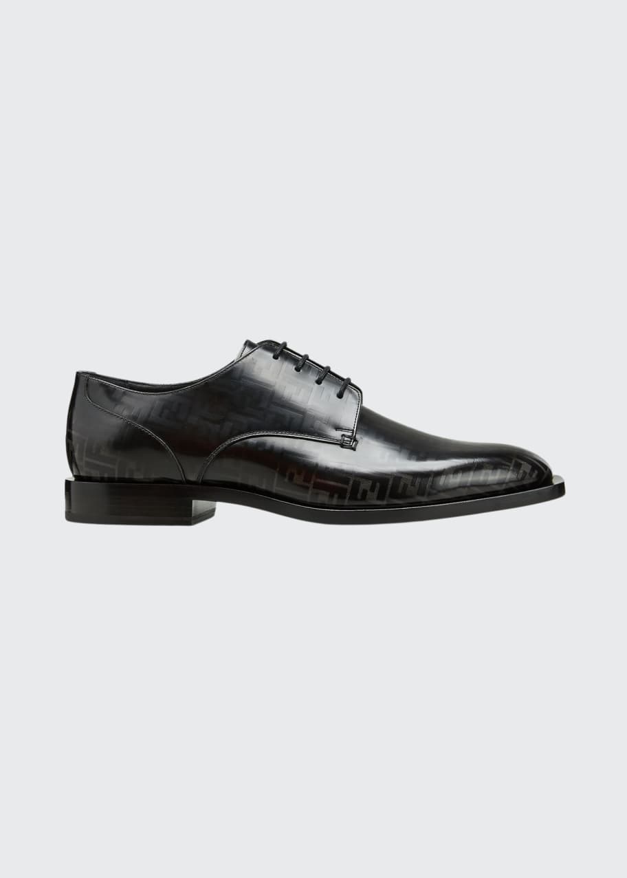 Image 1 of 1: Men's Faded FF Leather Derby Shoes