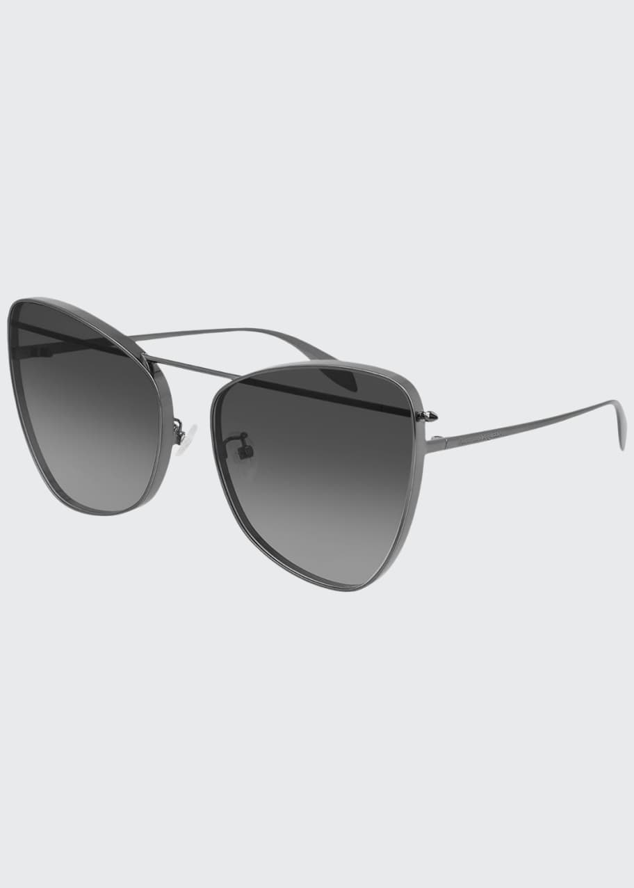 Image 1 of 1: Cat-Eye Metal Sunglasses