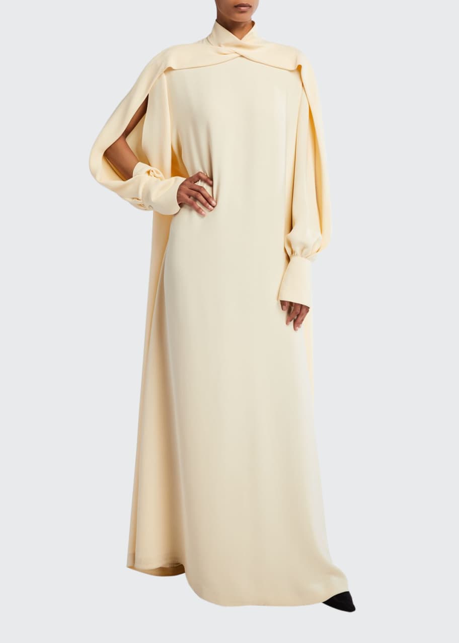 Image 1 of 1: Nandi Silk Turtleneck Dress