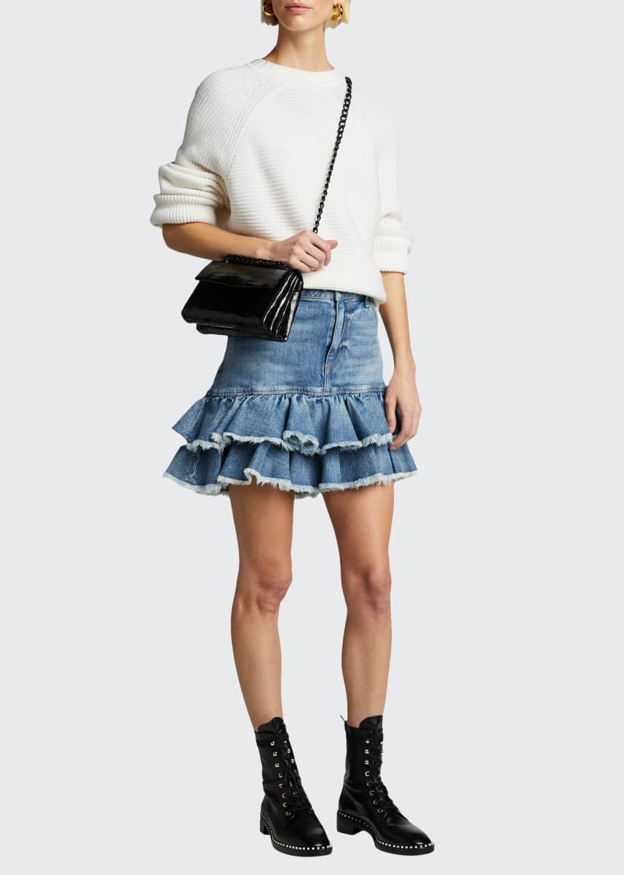 Image 1 of 1: Good High-Rise Ruffle-Hem Skirt