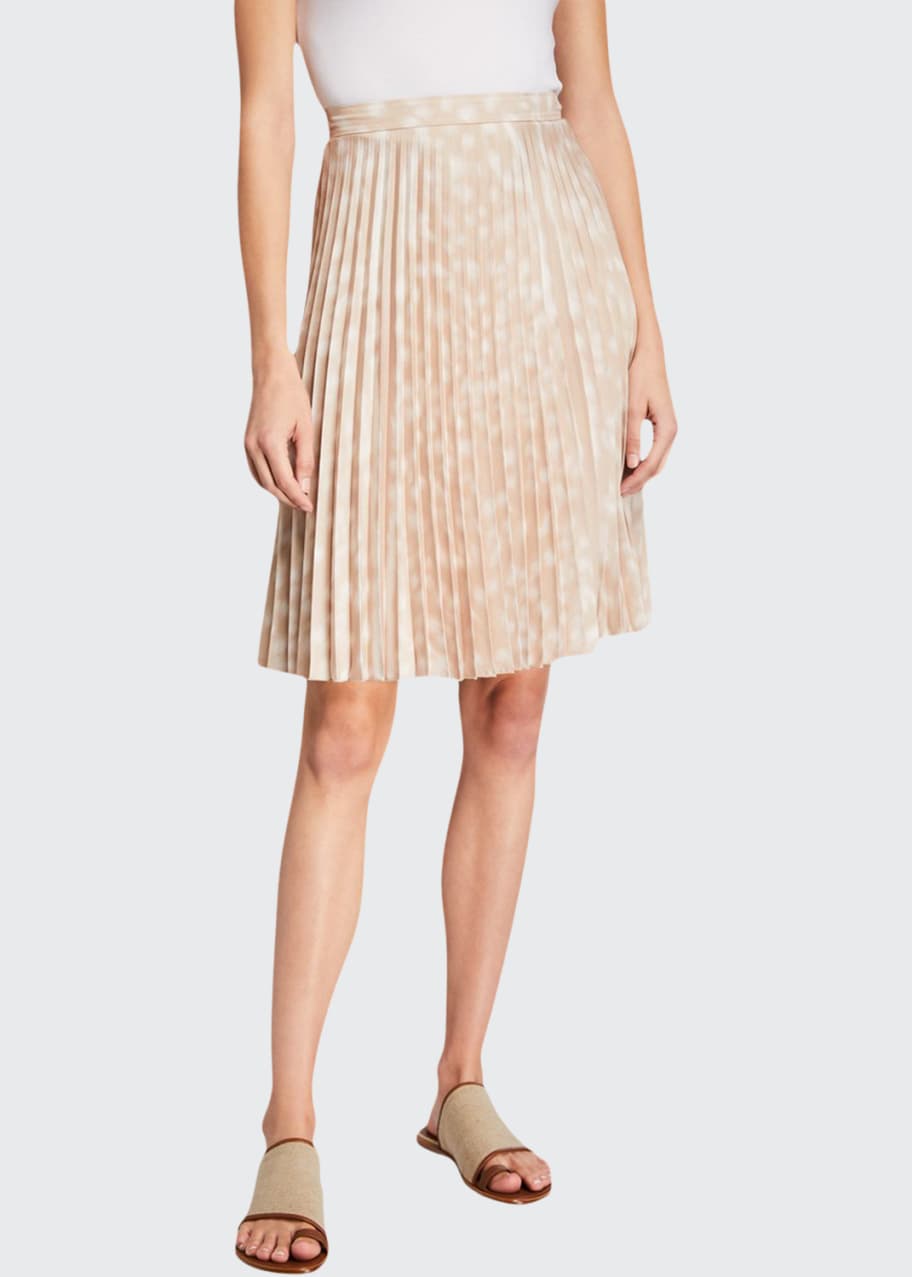 Image 1 of 1: Rersby Pleated Silk Skirt
