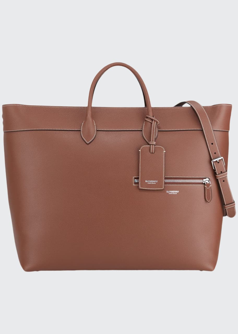 Burberry Men s Sanford Leather Tote Bag Bergdorf Goodman