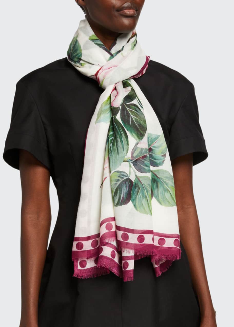 Image 1 of 1: Lazzaro Floral Lightweight Scarf
