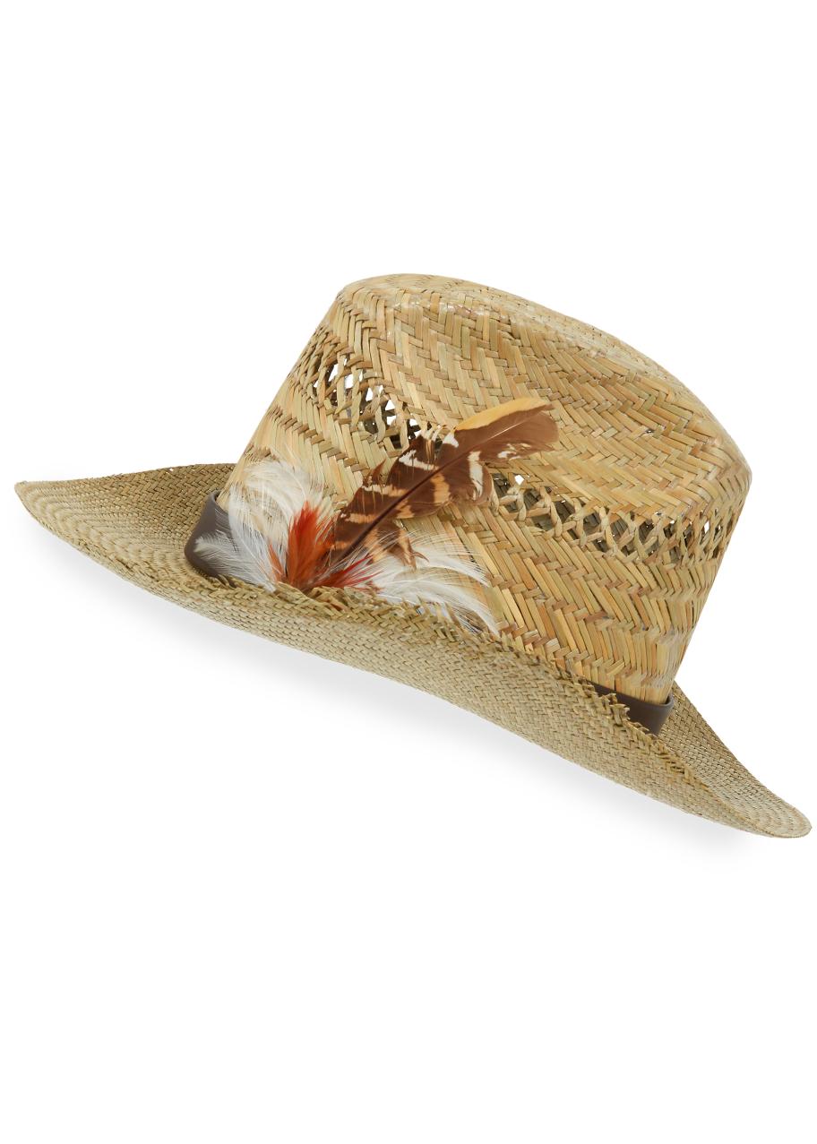 Saint Laurent Kate Panama Toquilla Palm Straw Hat - Bergdorf  display picture 1